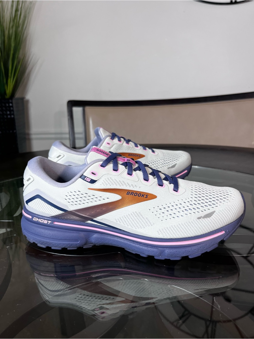 Brooks Ghost 15 Women's (Medium) Running Shoes Gray Blue Women’s Sz 11